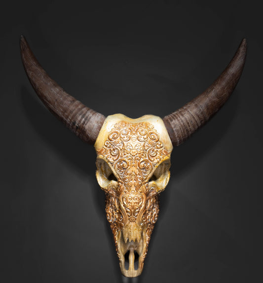 0544 - Ornamented Buffalo Skull