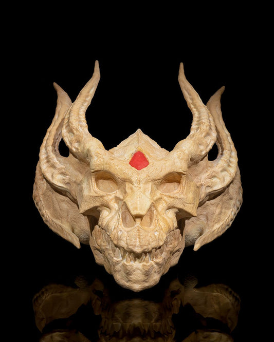 1594 - Silver Dragon Skull