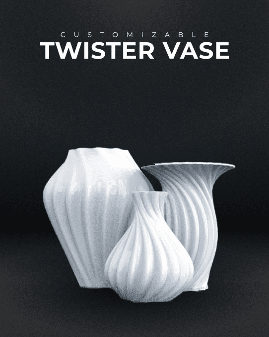 0198 - Twister Vase Customizable