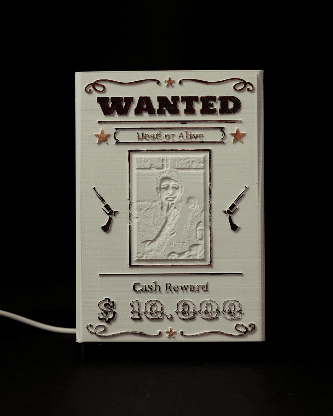 0259 - Lithophane Wanted Sign