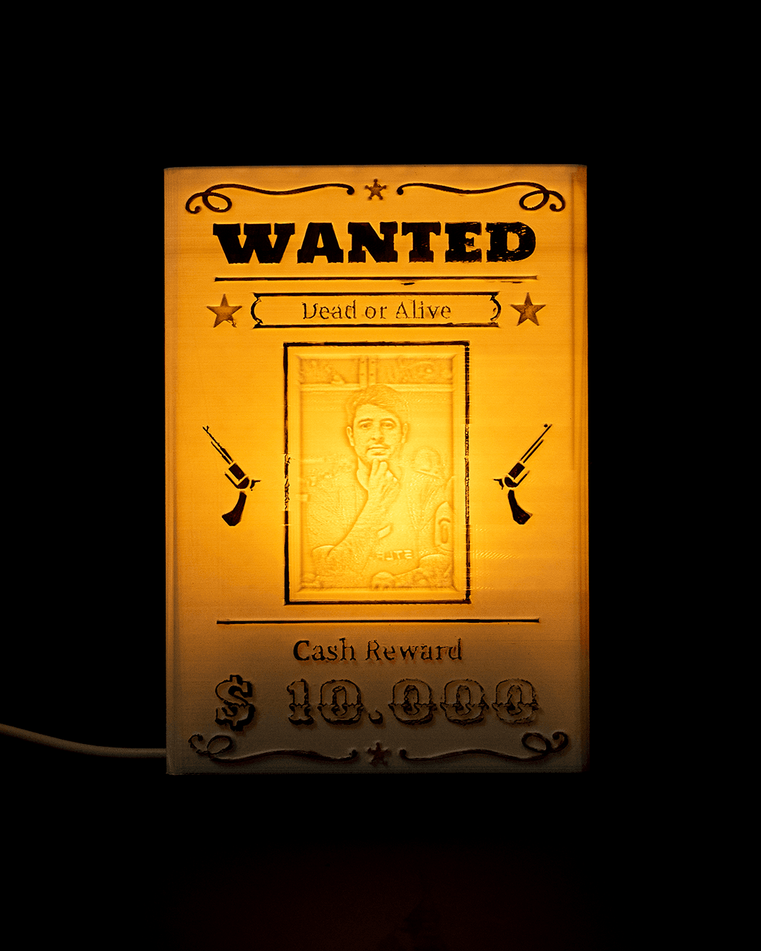 0259 - Lithophane Wanted Sign