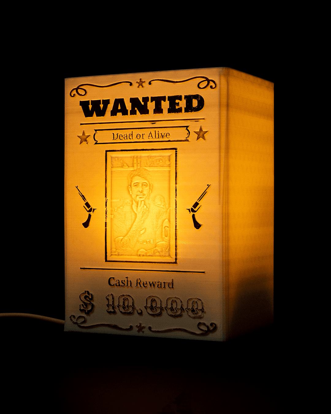0259 - Lithophane Wanted Sign