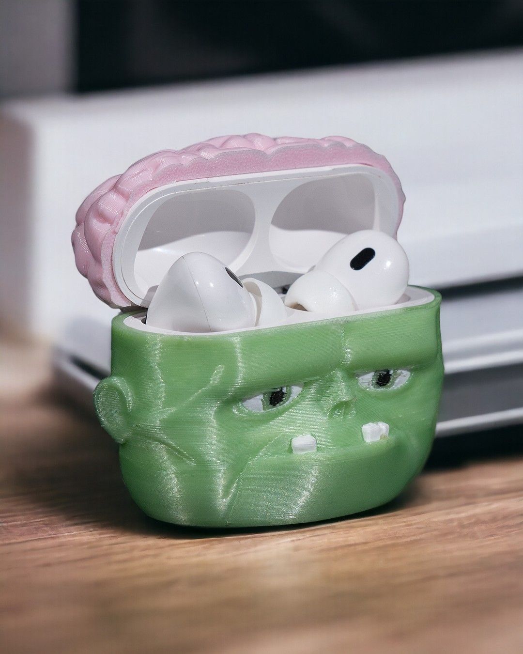 1508 - Metal-Zombie-Head Airpod Case