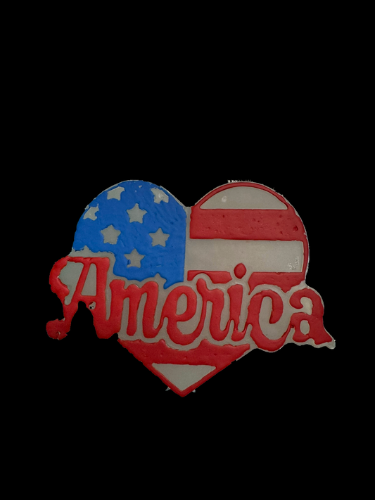 Freshie - Flag - America Heart