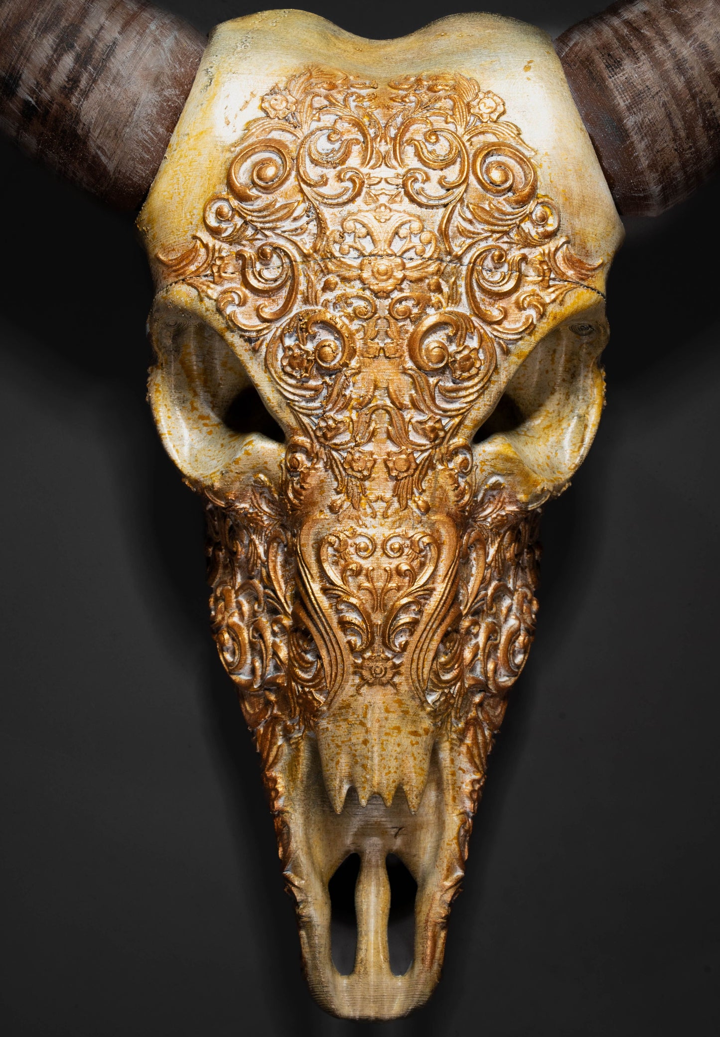 0544 - Ornamented Buffalo Skull