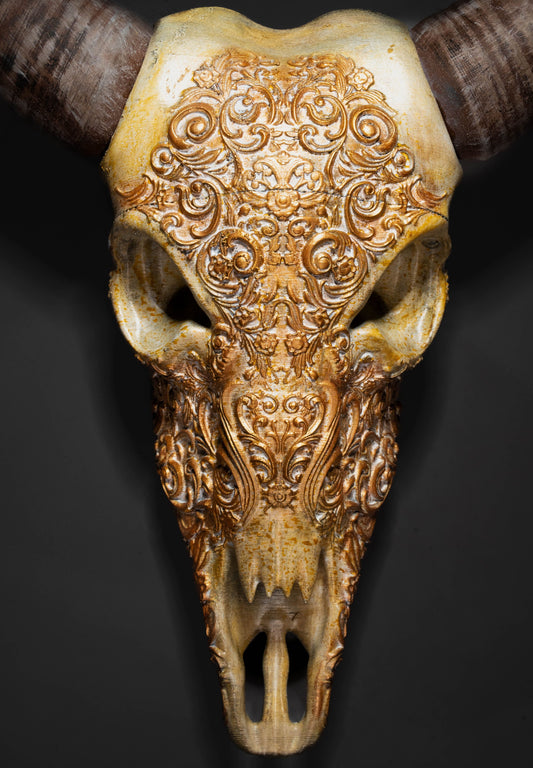 0544 - Ornamented Buffalo Skull