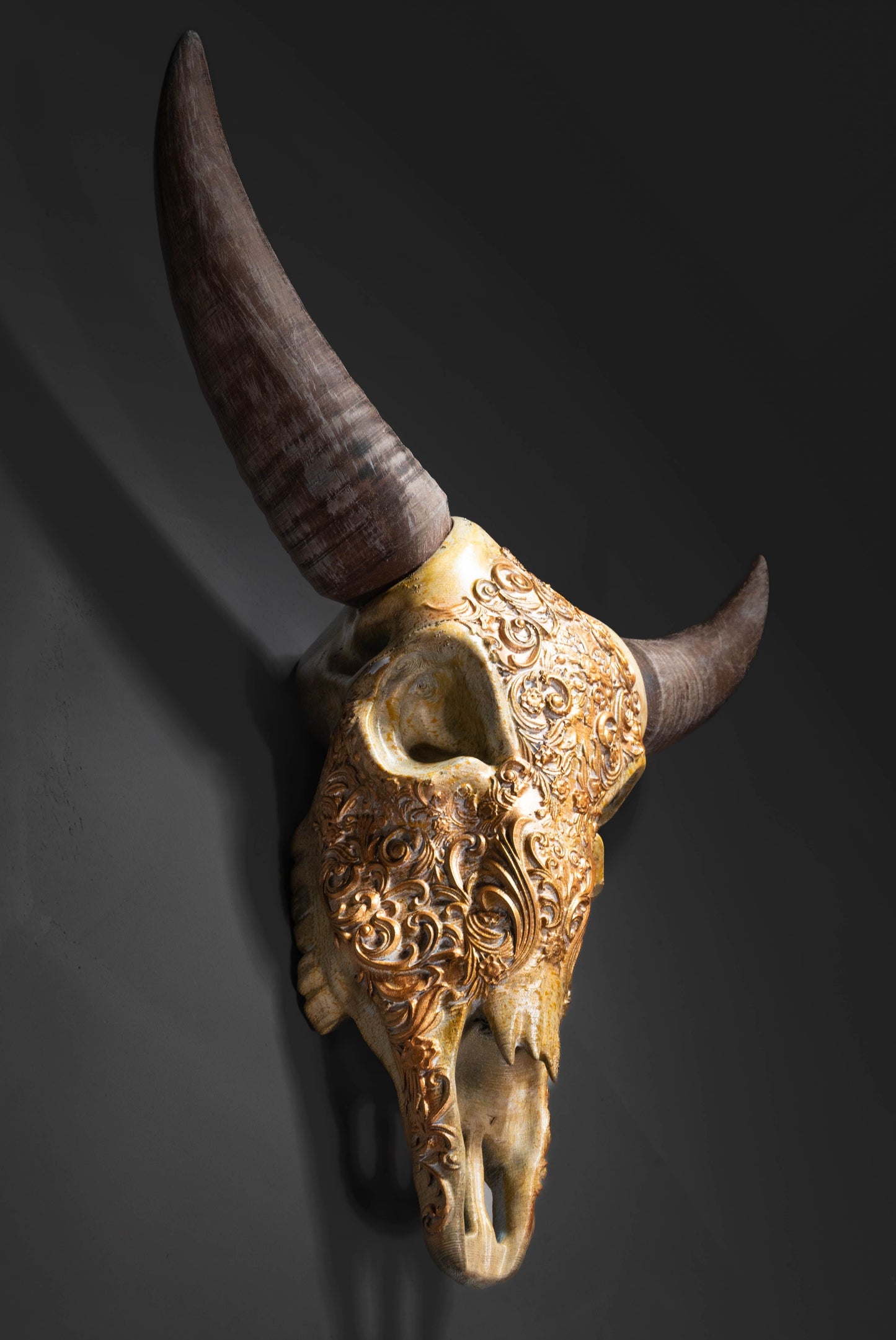 0544 - Ornamented Buffalo Skull