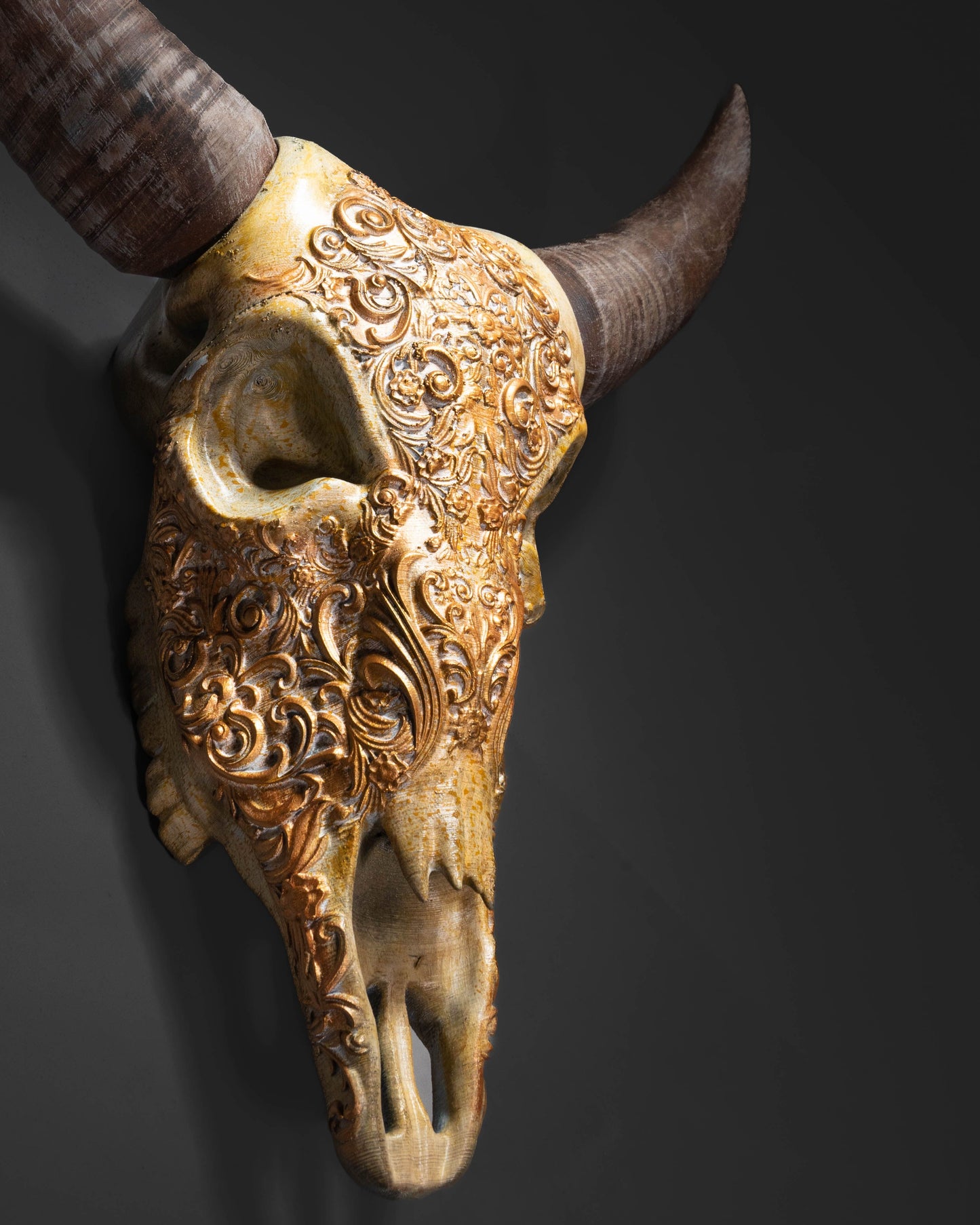 0544 - Ornamented Buffalo Skull