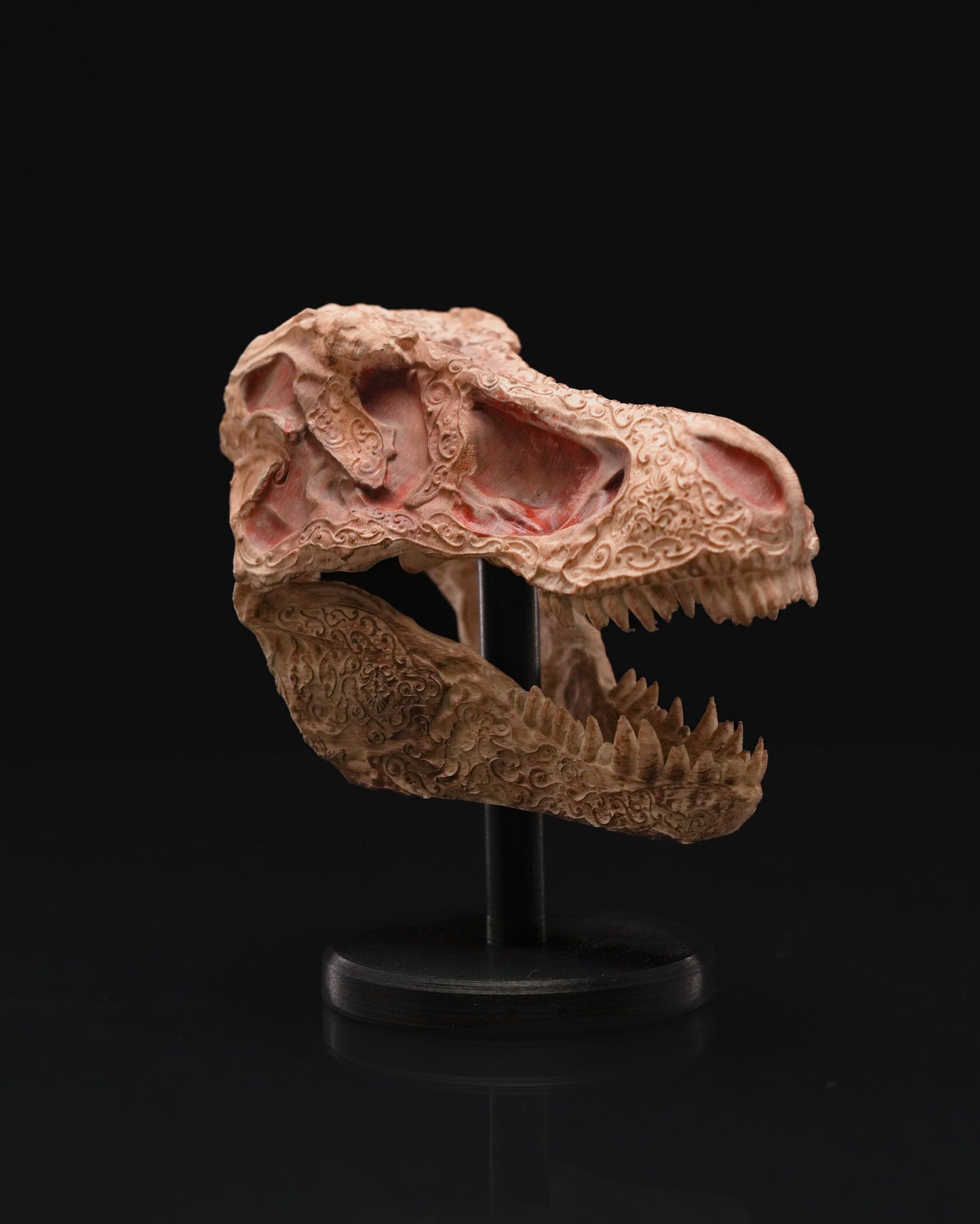 0678 - Carved T Rex Skull