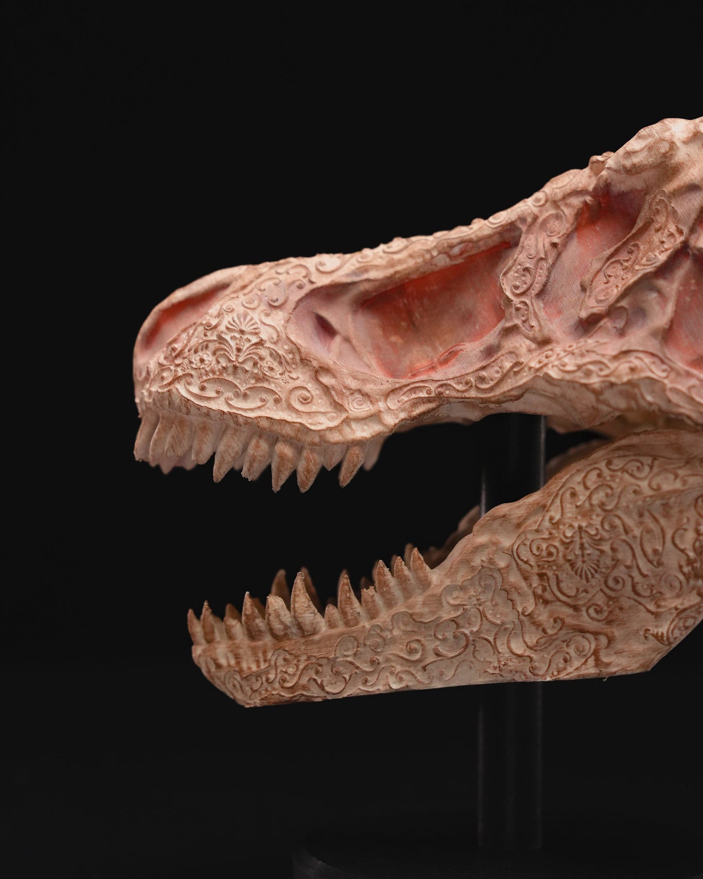0678 - Carved T Rex Skull