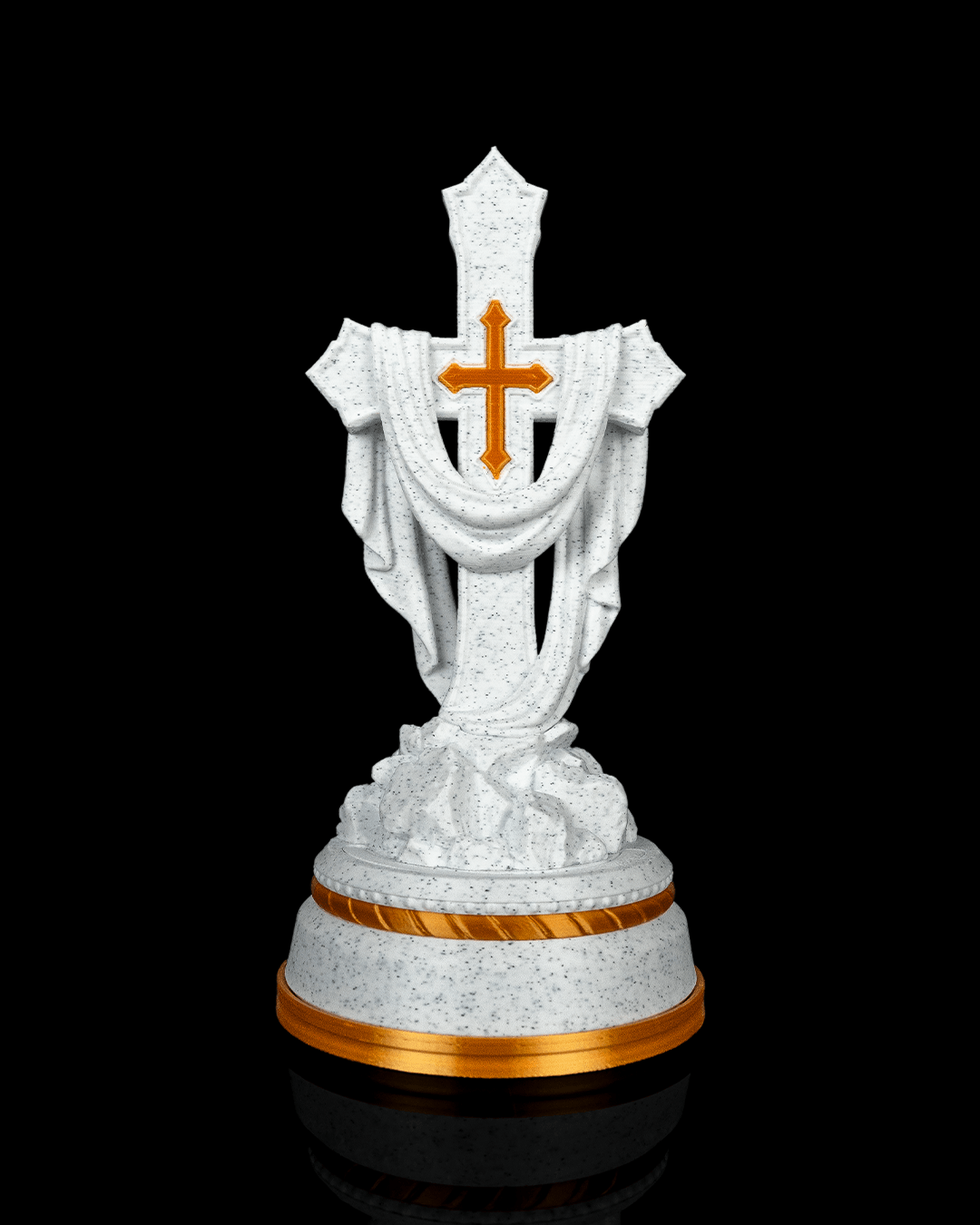 4406 - Draped Cross Statue