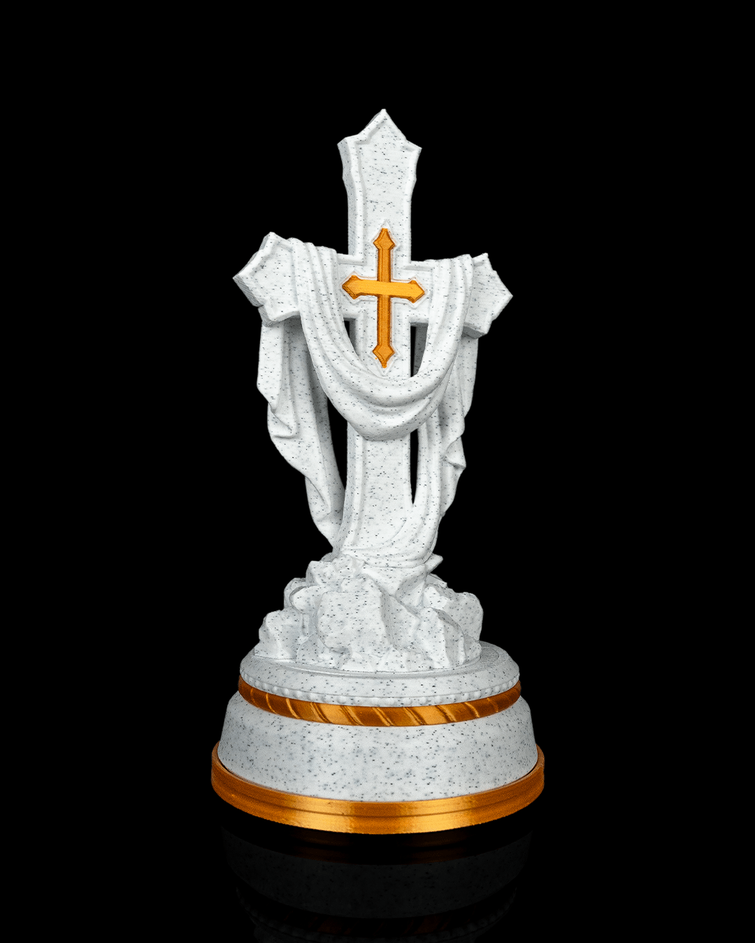 4406 - Draped Cross Statue