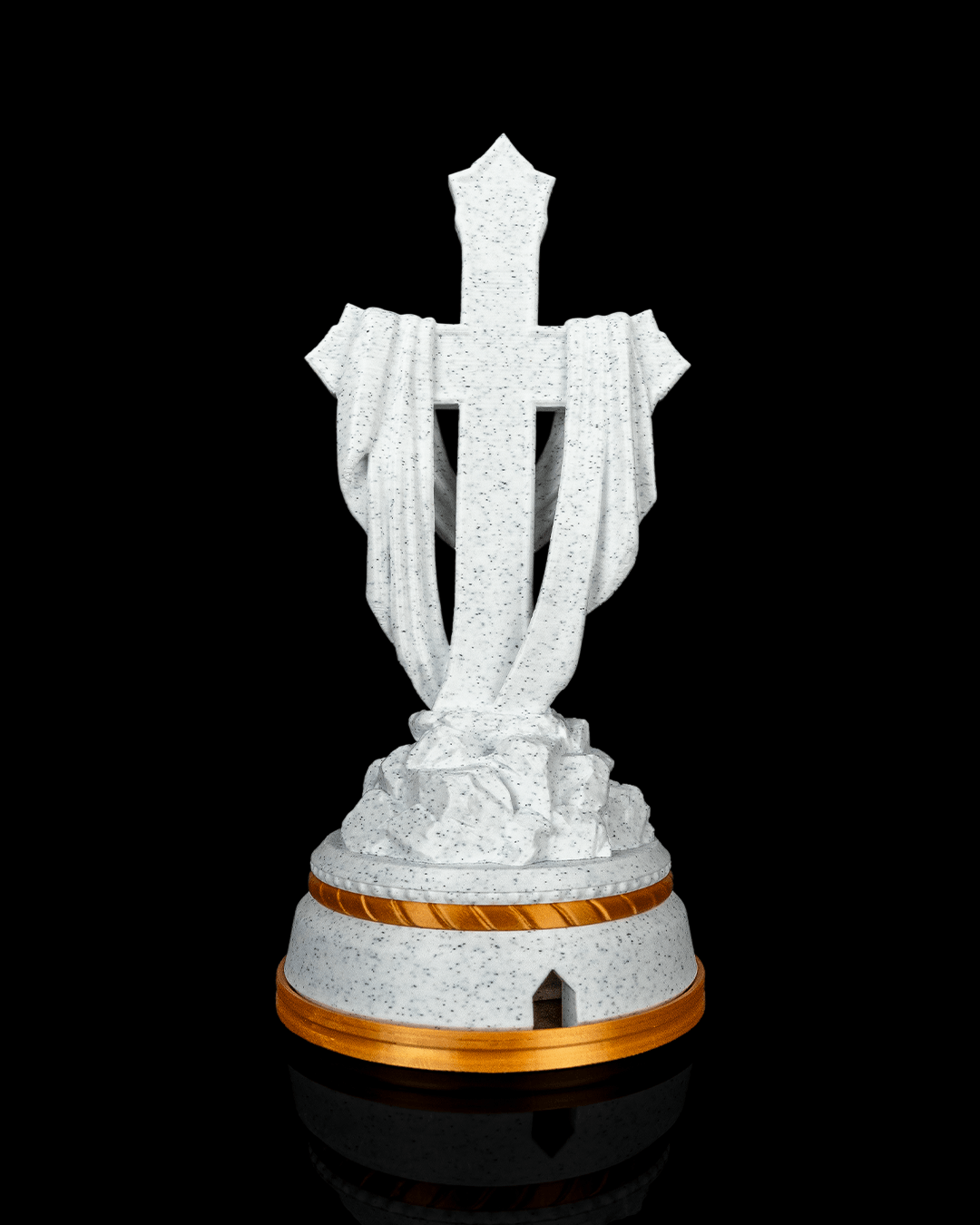 4406 - Draped Cross Statue