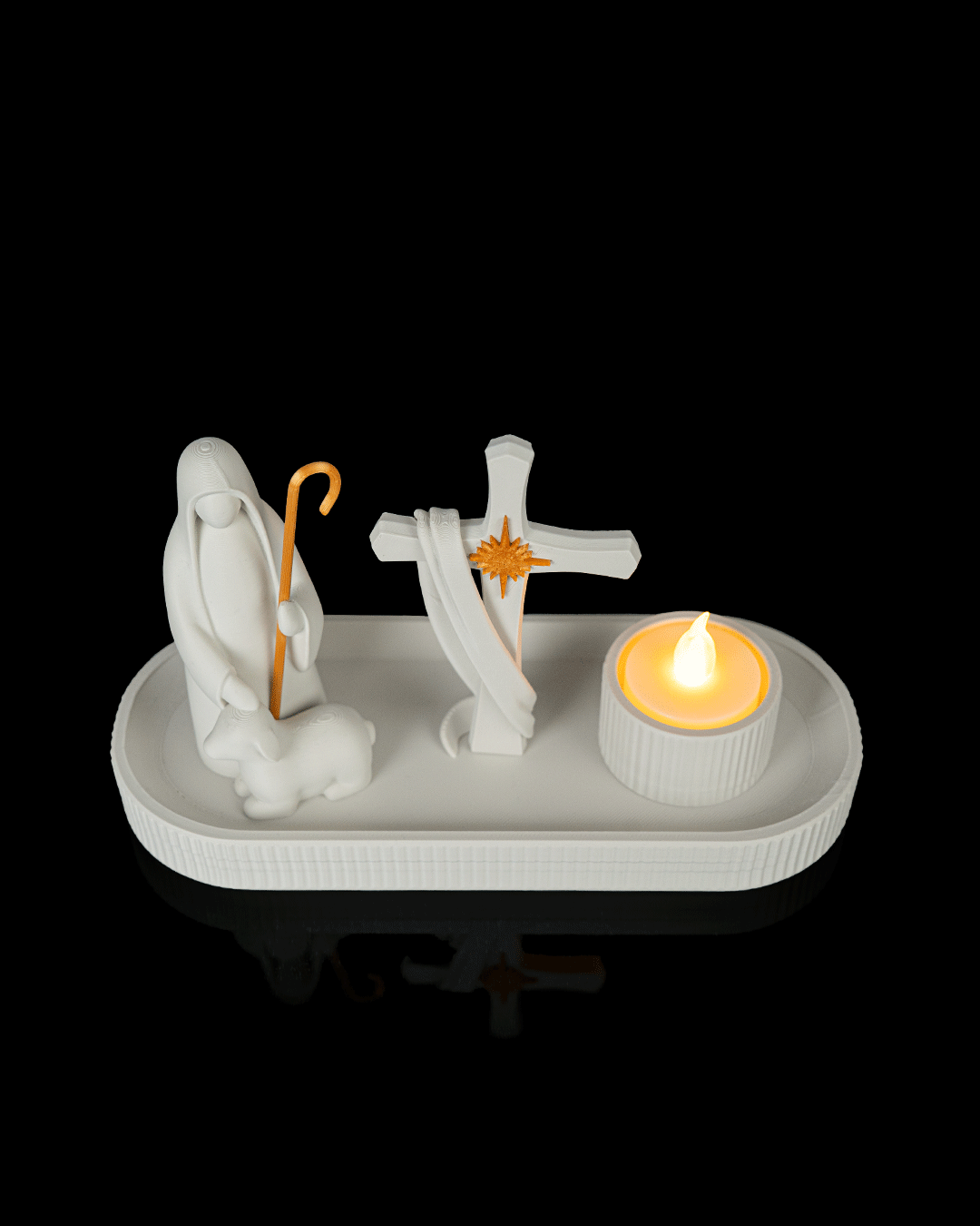4481 - Elongated Tray and Candle Holder