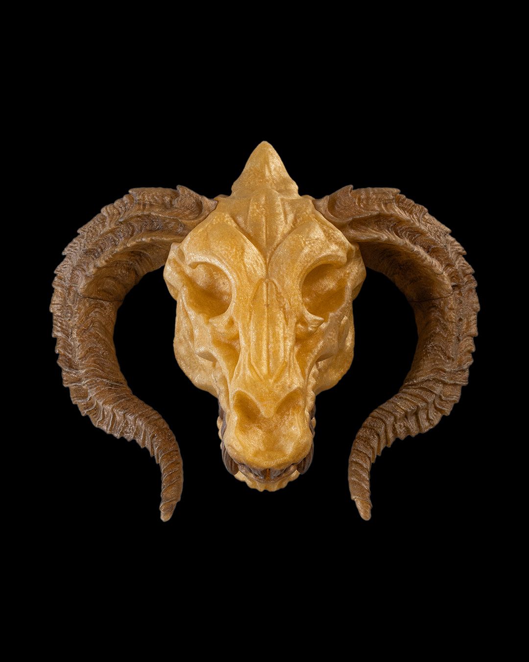 1597 - Gold Dragon Skull