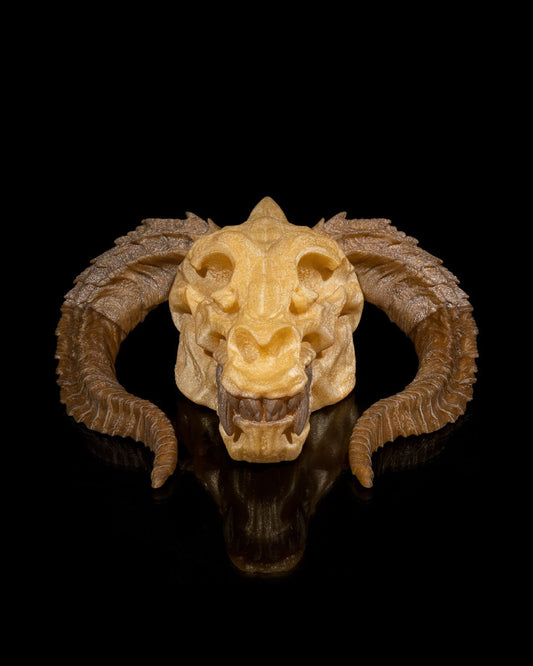 1597 - Gold Dragon Skull