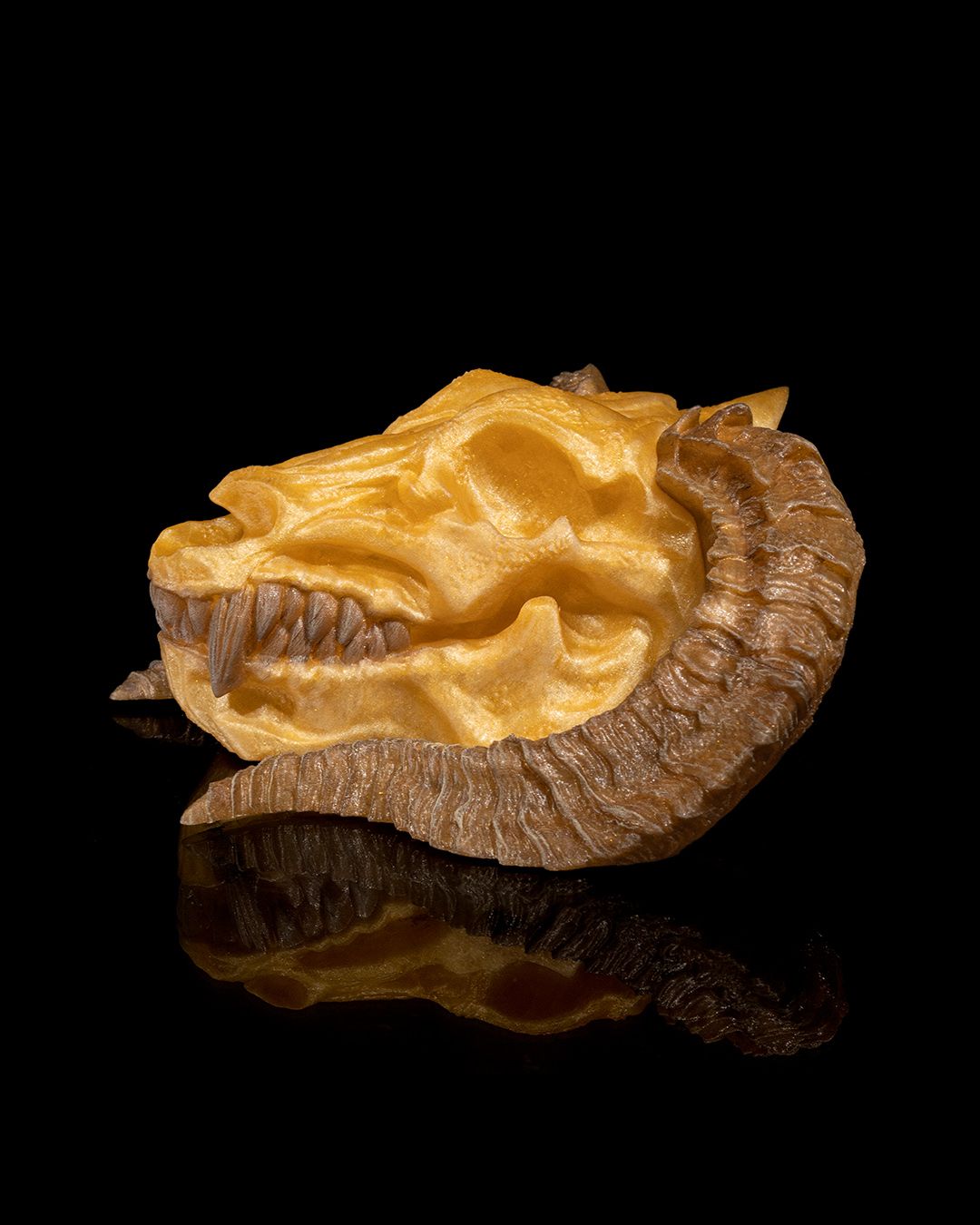 1597 - Gold Dragon Skull