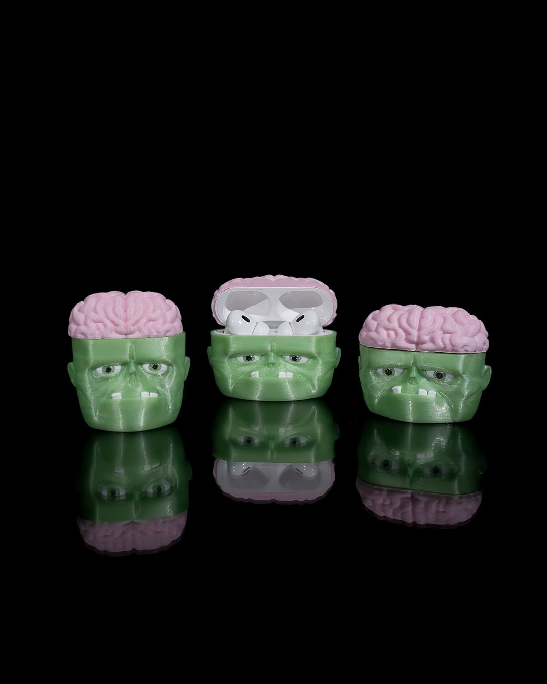 1508 - Metal-Zombie-Head Airpod Case