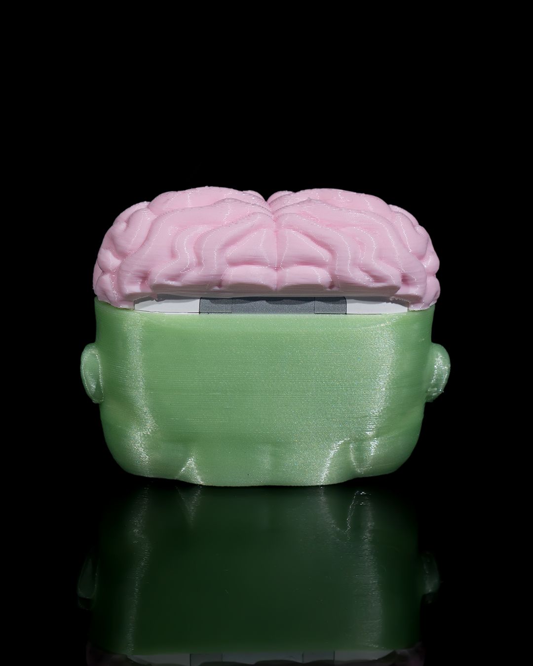 1508 - Metal-Zombie-Head Airpod Case