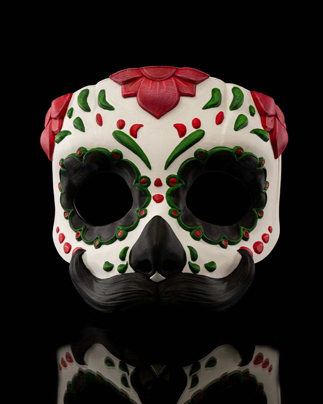 2117 - Mustache Calavera Mask