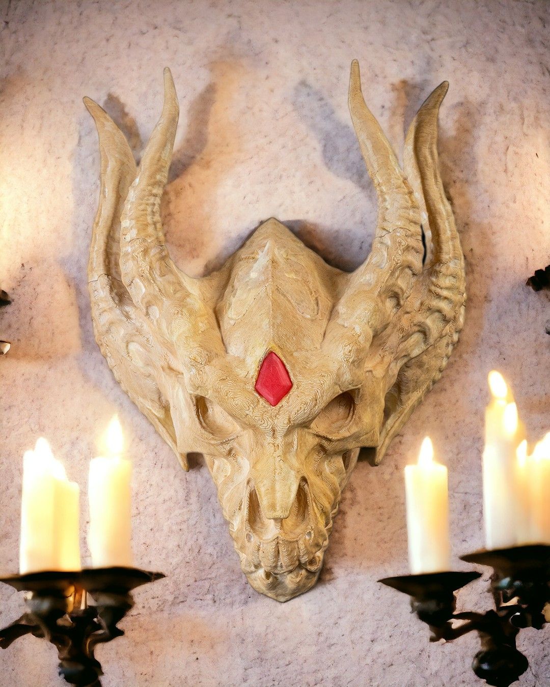 1594 - Silver Dragon Skull