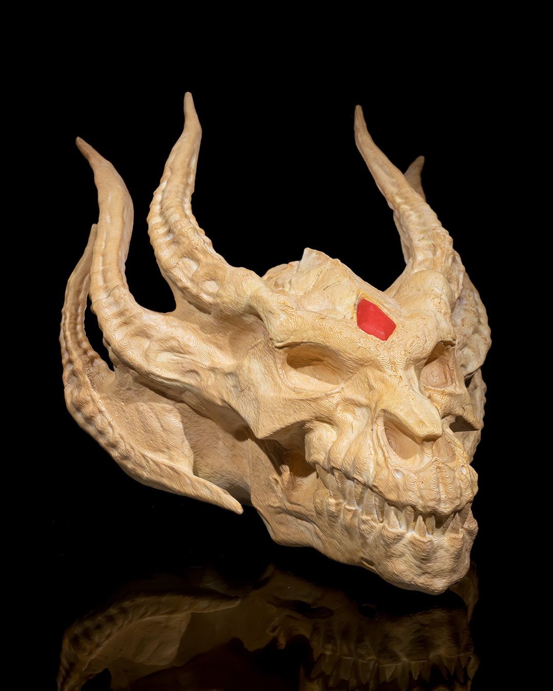 1594 - Silver Dragon Skull