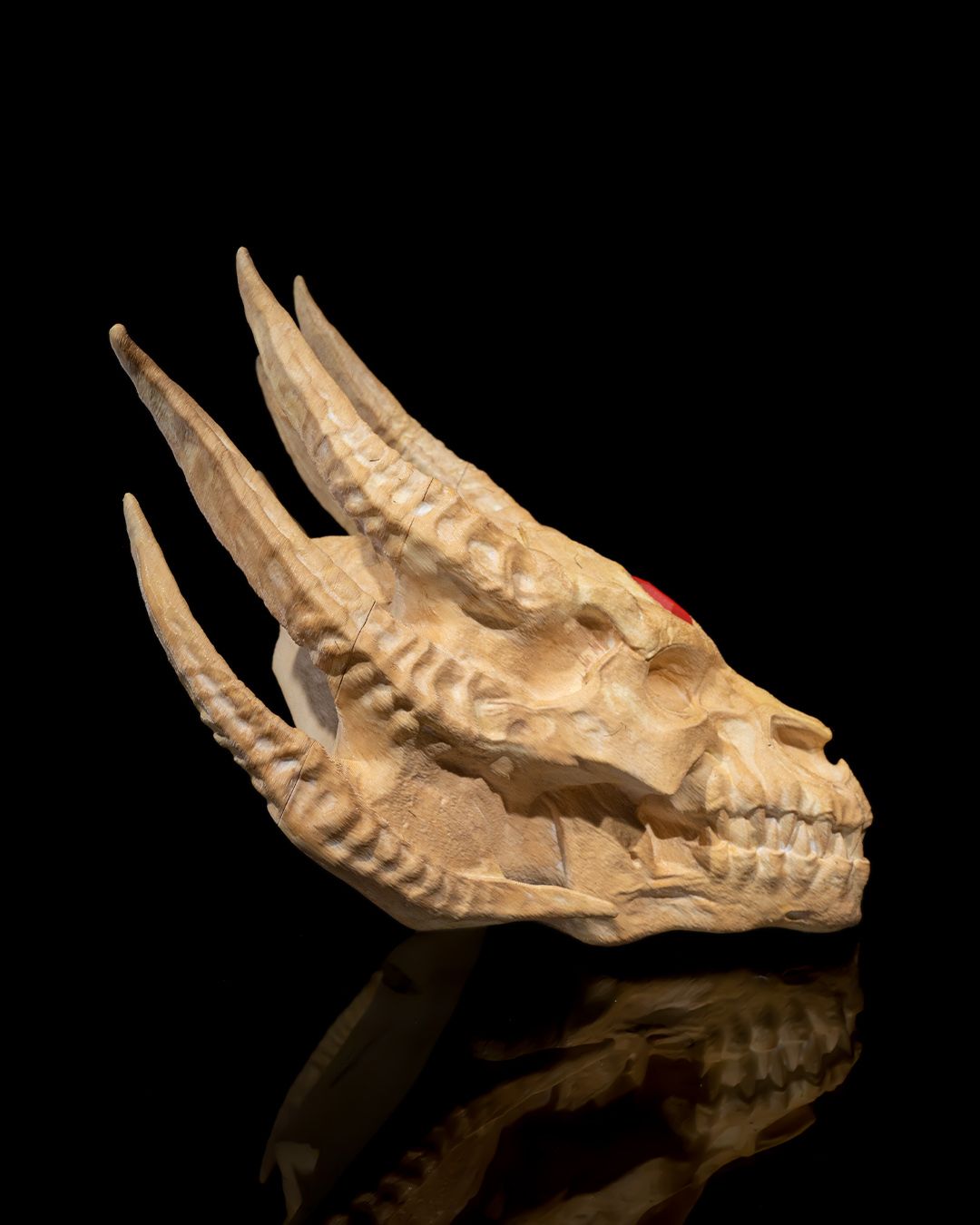 1594 - Silver Dragon Skull