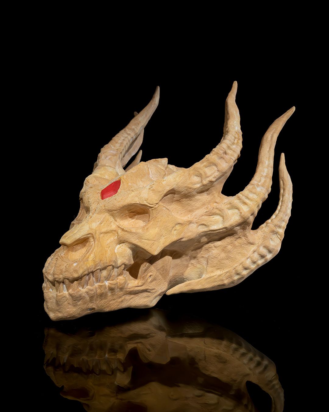 1594 - Silver Dragon Skull