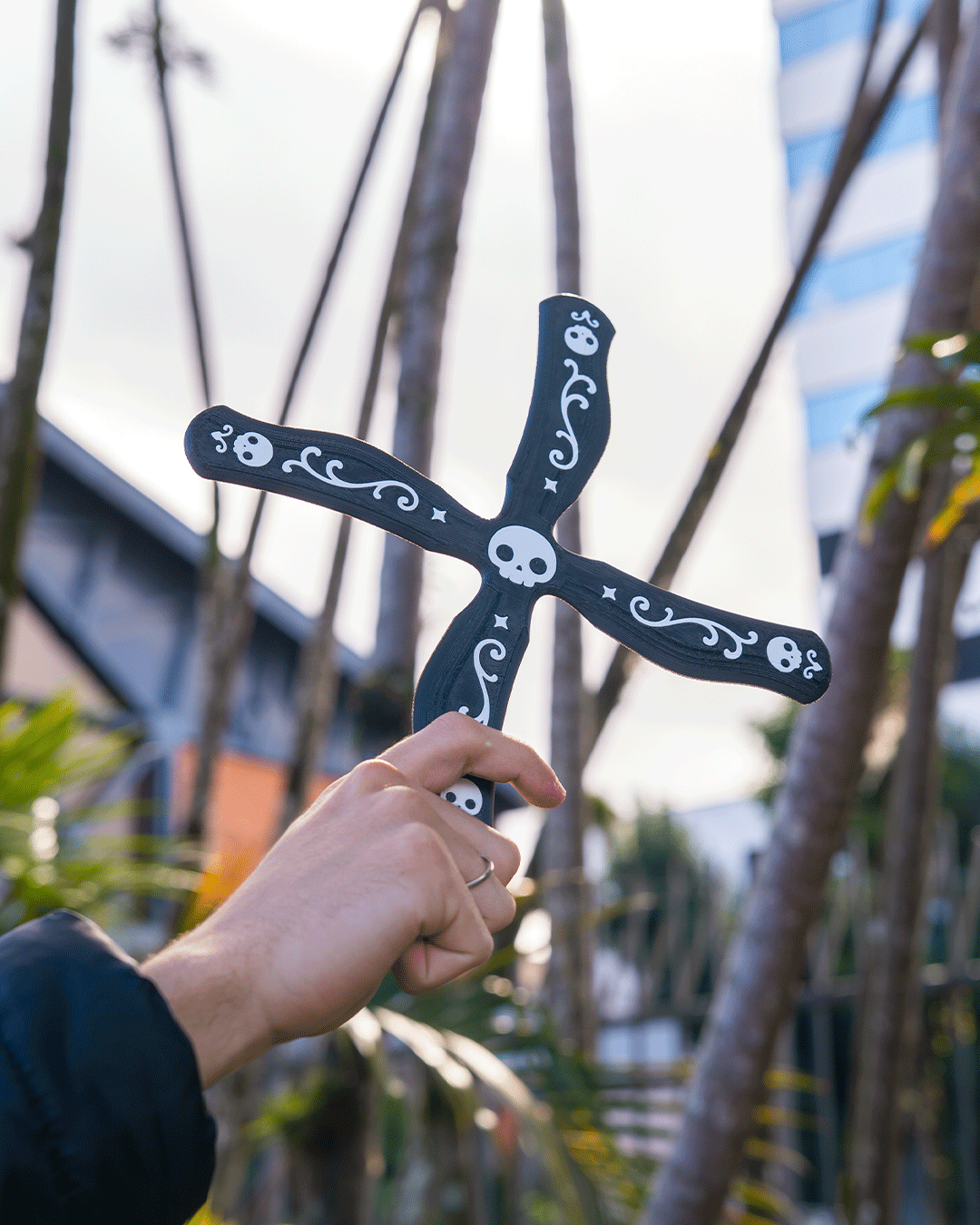 4223 - Skull Cross Boomerang