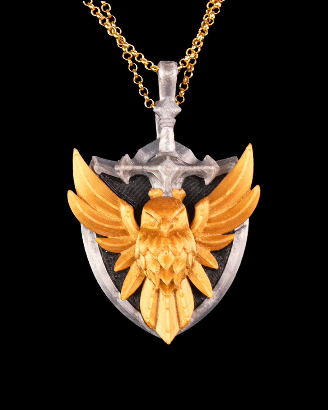 3457 - Steel & Feather - Pendants