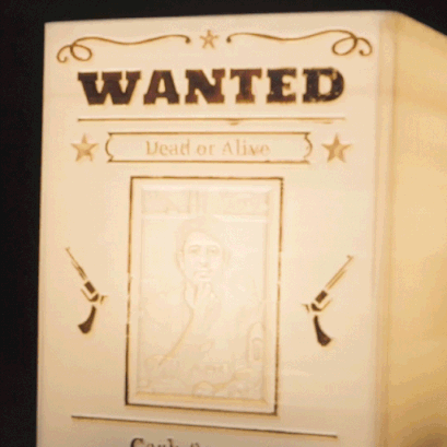 0259 - Lithophane Wanted Sign